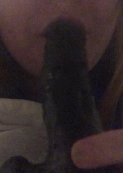 Lara Rose sucks a huge dildo