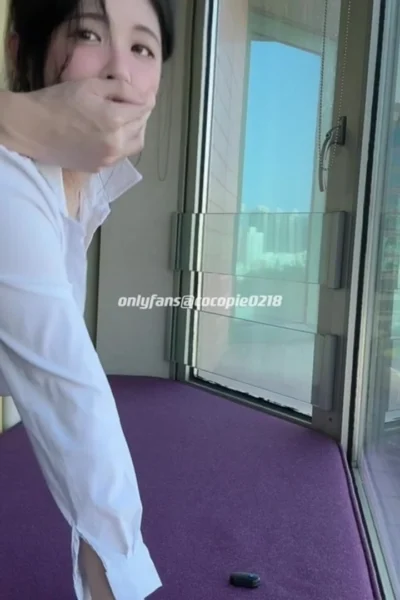 sexy onlyfans babe CocoPie got fucked from behind in front of the window