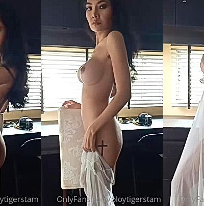 sexy asian big tits taking off her long dress onlyfans Ploytigerstam naked