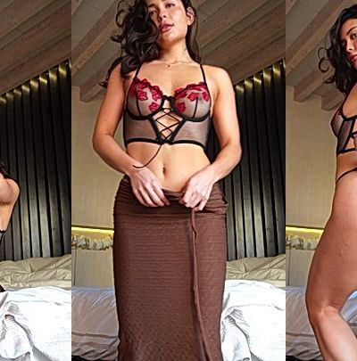 sexy slut Jasmine Santos tits looking good in lingerie