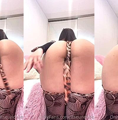 freaky asian chick Itseunchae with a tail in her ass onlyfans