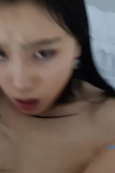 horny babe June Liu having a good time in her bed as she undress herself and have a good hot sex