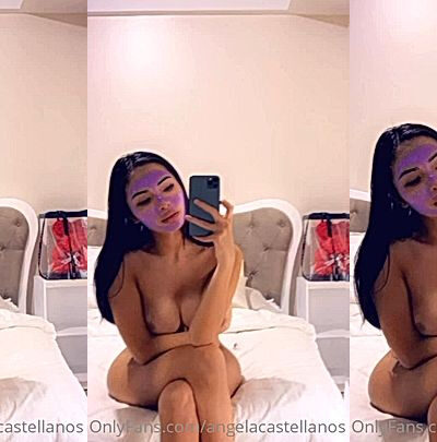 horny naughty babe Angela Castellanos made a video naked showing off her sexy body alone
