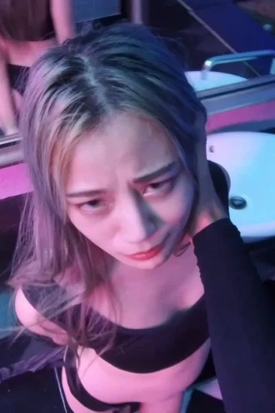 leaked video of submissive model Asiaxxxtour goes on her knees and gags on huge white cock