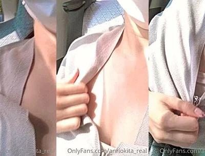 Anri Okita is having a great time showing off her nipple to her fans