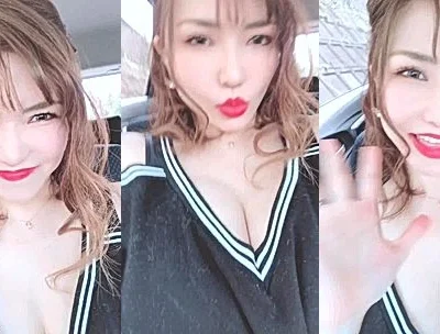Anri Okita is teasing her amazing fans with her clothes on  in the car