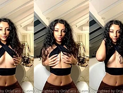 naughty sexy hiot baddie Jasminx gently squeeze their big juicy boobs on video, leaked