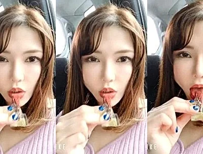 hot amazing chick is having a great time teasing her fans with her tounge
