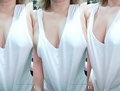 big tit slut Potato godzilla flaunts her lovely tits in white dress for the cam, private video