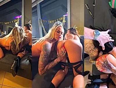 three sexy baddies, CJ Miles wet soaked pussy got eaten and he rbig boobs got sucked hard