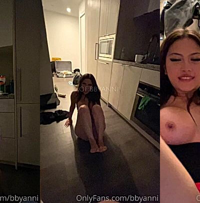freaky big ass Bbyanni twerking in the kitchen naked