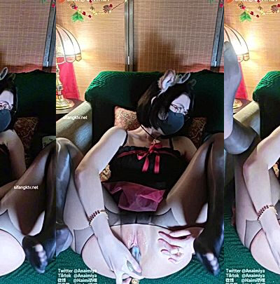 freaky asian slut Anaimiya fucks her sexy wet pussy with a dildo for satisfaction, leaked onlyfans