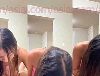 sexy doll Asian.candy slowly undresses and sucks on a huge cock till he cums on her face, leaked sextape