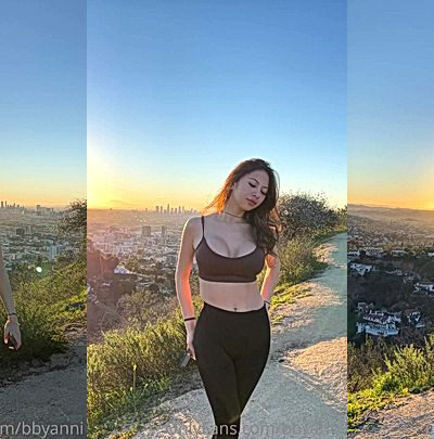 sexy asian chick Bbyanni looking beautiful outside onlyfans