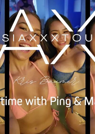 two sexy baddies got in the bath tub together and shwo off their big tits, Asiaxxxtour leaked onlyfans