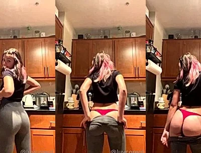seductive model Luvcoregf runs her hands all over her hot body, leaked onlyfans model