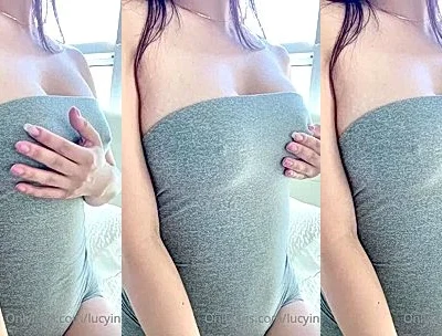 naughty sexy asian model Lucy Parkloves o touch and fondle her nice boobs