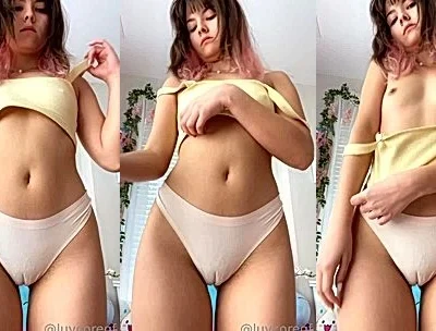 naughty horny baddie Luvcoregf slowly teasing you, she pulls down hr pants show off her nice ass