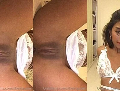 sey onlyfans model Tita Sahara rubs her tits in lingerie and shows her wet coohie